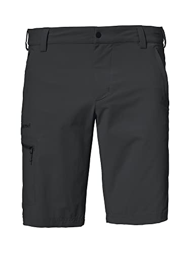 Schöffel Herren Shorts Folkstone, vielseitige kurze Wanderhose mit verstellbarem Bund, Outdoor Hose mit praktischen Taschen, asphalt, 50 von Schöffel