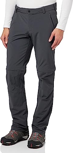 Schöffel Herren Pants Folkstone Zip Off, vielseitige Herren Hose mit Zip-Off Funktion, leichte Wanderhose für den Sommer, asphalt, 52 von Schöffel