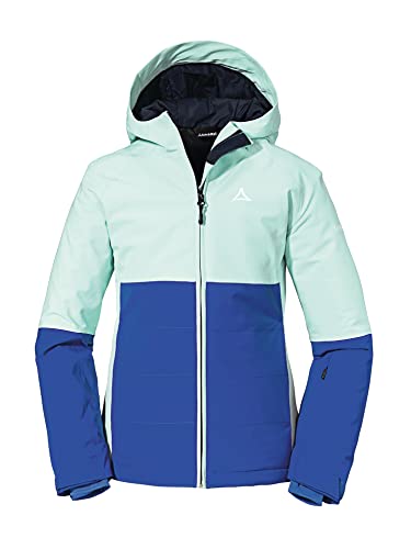 Schöffel Mädchen Ski Jacket Joran G, wasserdichte, atmungsaktive Skijacke, Kinder Winterjacke mit 4-Wege-Stretch und Schneefang, blue tint, 128 von Schöffel