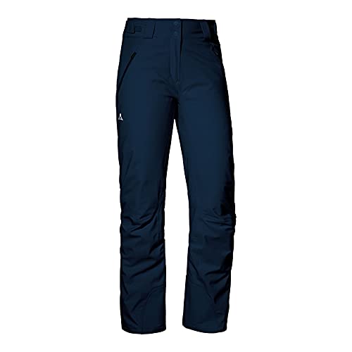 Schöffel Damen Weissach L, wasser- und winddichte Skihose, warme Schneehose mit Verstärkung gegen Skikantenschläge und Schneefang, navy blazer, 21 von Schöffel