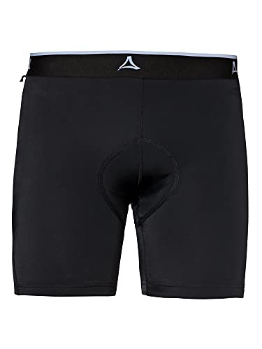 Schöffel Herren Skin Pants 2h M, atmungsaktive Radhose mit Polster und 4-Wege-Stretch, Fahrrad Unterhosen mit bakteriostatischer Silbernitrat-Behandlung, black, 50 von Schöffel