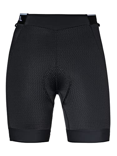 Schöffel Damen Skin Pants 8h L, atmungsaktive Stretch-Radhose mit Polster und Bodymapping, Fahrrad Unterhosen mit bakteriostatischer Silbernitrat-Behandlung, black, 42 von Schöffel