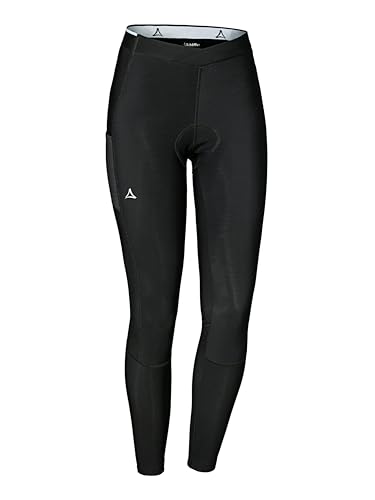 Schöffel Damen Skin Pants Warm 4h L, warme, atmungsaktive Radhose mit Polster für optimale Performance, Fahrrad Unterhosen mit bakteriostatischer Silbernitrat-Behandlung gegen Gerüche, black, 38 von Schöffel