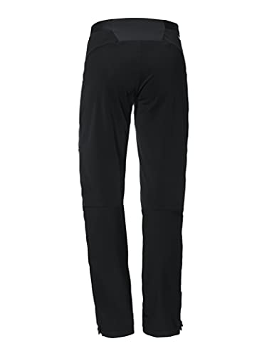 Schöffel Damen Softshell Pants Rinnen L, wind- und wasserabweisende Winter-Wanderhose mit Bodymapping-Technologie, atmungsaktive Multi-Sporthose für Outdoor und Bergsport, black, 40 von Schöffel