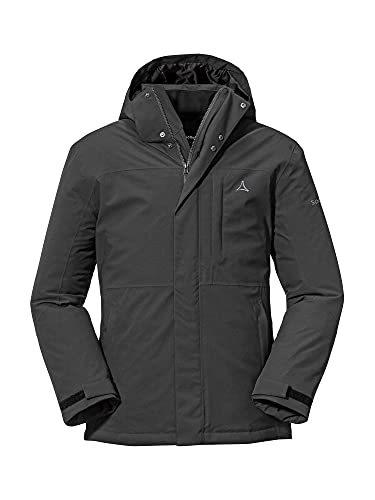 Schöffel Herren Insulated Jacket Bastianisee M, funktionale Winterjacke mit abnehmbarer Kapuze, wasserdichte und windabweisende Outdoor Jacke aus 4-Wege-Stretch, black, 46 von Schöffel