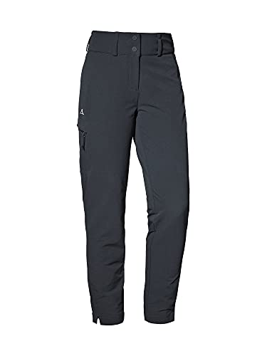 Schöffel Damen Pants Sulzberg L, sportliche Outdoor Hose für Wanderungen, wasserabweisende Regenhose mit 4-Wege-Stretch, black, 42 von Schöffel