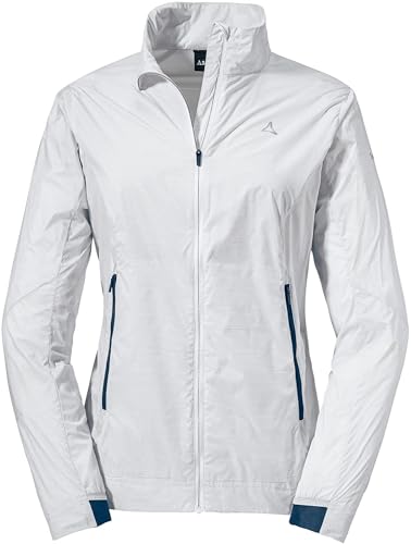 Schöffel Damen Jacket Bygstad L, winddichte Wanderjacke, Windbreaker mit kühlenden Graphene Fasern, bright white, 44 von Schöffel