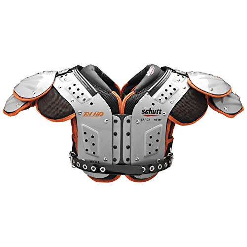 Schutt Sports Varsity XV HD Skill Schulterpolster, Herren, Silver/Black/orange von Schutt