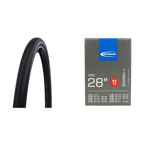 707347 - Reifen & Unisex – Erwachsene Fahrradschlauch SV17 28/47-622/635 EK 40 mm Schlauch, schwarz, 28 von Schwalbe