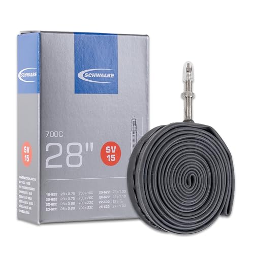 Schwalbe Fahrradschlauch SV15 18/28-622/630 EK 60 mm Sattel, schwarz, 28 Zoll Schwalbe Fahrradschlauch SV15 18/28-622/630 EK 60 mm Sattel, schwarz, 28 Zoll von Schwalbe