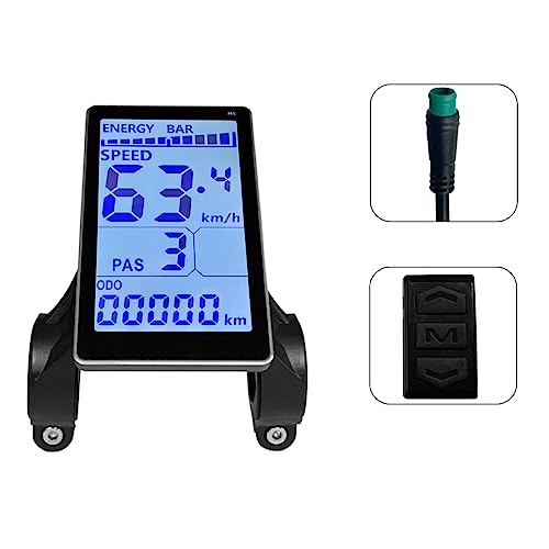 Schwamm 1 Stück LCD-Messgerät für Elektrofahrräder, 5-Polig, 24 V, 36 V, 48 V, 60 V, Universeller Wasserdichter Stecker von Schwamm