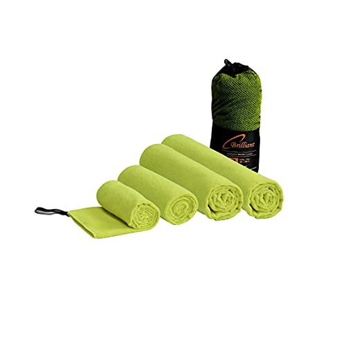 Schwar Textilien Microfaser Handtuch Duschtuch Badetuch Strandtuch Reisehandtuch 5 Farben Farbe Grün Größe 60x120 cm von Schwar Textilien