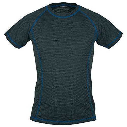 Schwarzwolf outdoor Herren Funktionsshirt Outdoorshirt Outdoor T-Shirt Passat Men (schwarz/blau, M) von Schwarzwolf outdoor