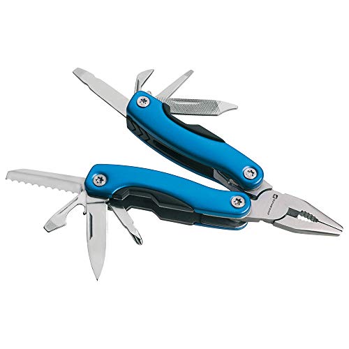 SCHWARZWOLF OUTDOOR Multi-tool, mini, 13 Werkzeuge, Neoprentasche, rostfreier Stahl, PONY (blau) von Schwarzwolf outdoor