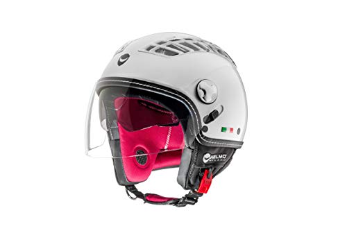 Helm HELMO Milano Demi Jet -Turbine- Jethelm (M, Pearl White) von Scooter-ProSports