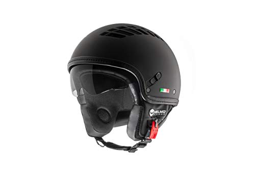 Helm HELMO Milano Demi Jet -ViaColVento- (L, schwarz matt) von Scooter-ProSports