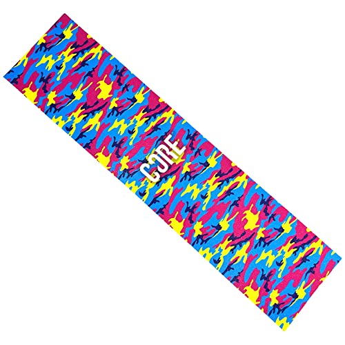 Scooters Core Stunt-Scooter Tret-Roller Hand Griffe Soft lang mit Barends/Grip + Fantic26 Sticker (Griptape Neon Camo), 170mm von Scooters