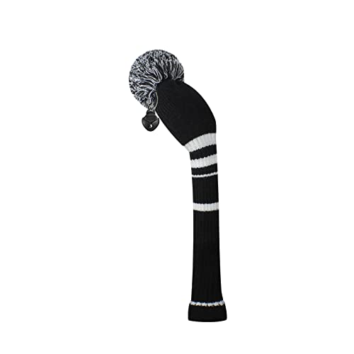 Knit Woods Golfschlägerhaube, 1 Stück, passend für Fairways, mit drehbarem Nummernschild (schwarze Streifen) von Scott Edward