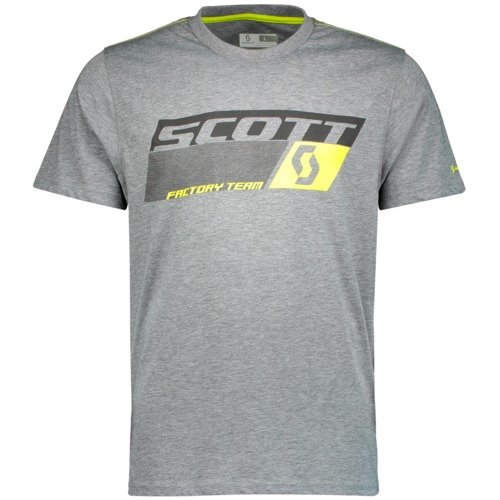 Scott Shirt DRI Factory Team s/sl - dark grey melange/sulphur yell/XXL von Scott Sports
