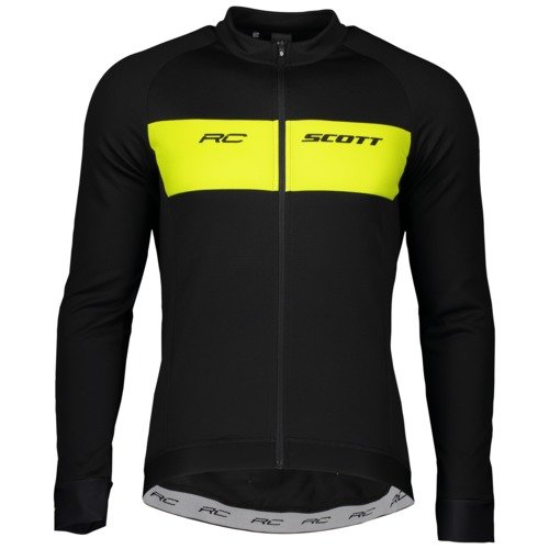 Scott Shirt M's RC Warm l/s - black/sulphur yellow/S von Scott Sports