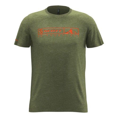 Scott T-Shirt M's 10 No Shortcuts s/sl - green moss melange/M von Scott Sports