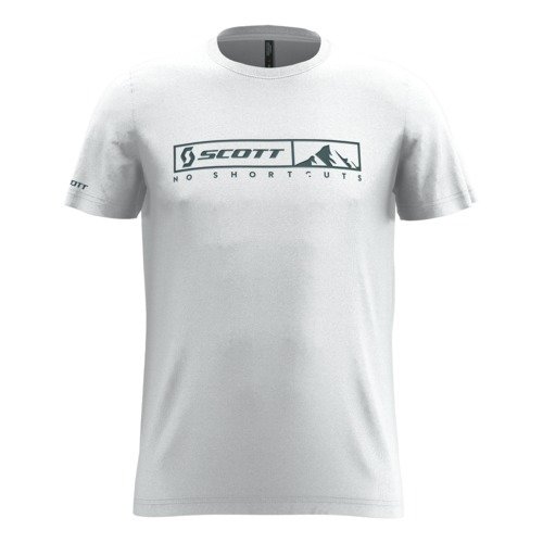 Scott T-Shirt M's 10 No Shortcuts s/sl - white/M von Scott Sports
