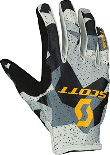 Scott 350 Fury Evo Kinder MX Motocross/DH Fahrrad Handschuhe grau/schwarz/gelb 2023: Größe: S (5.5) von Scott