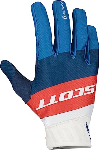 Scott 450 Angled MX Motocross/DH Fahrrad Handschuhe blau/rot 2023: Größe: L (10) von Scott
