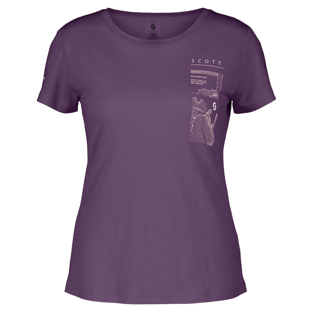 Scott Defined Merino Graphic Short Sleeve T-shirt Lila XS Frau von Scott