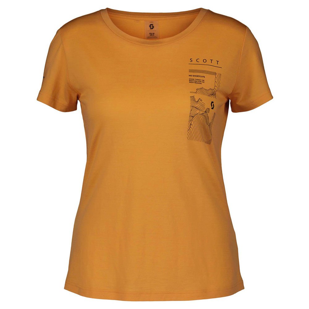 Scott Defined Merino Graphic Short Sleeve T-shirt Orange L Frau von Scott