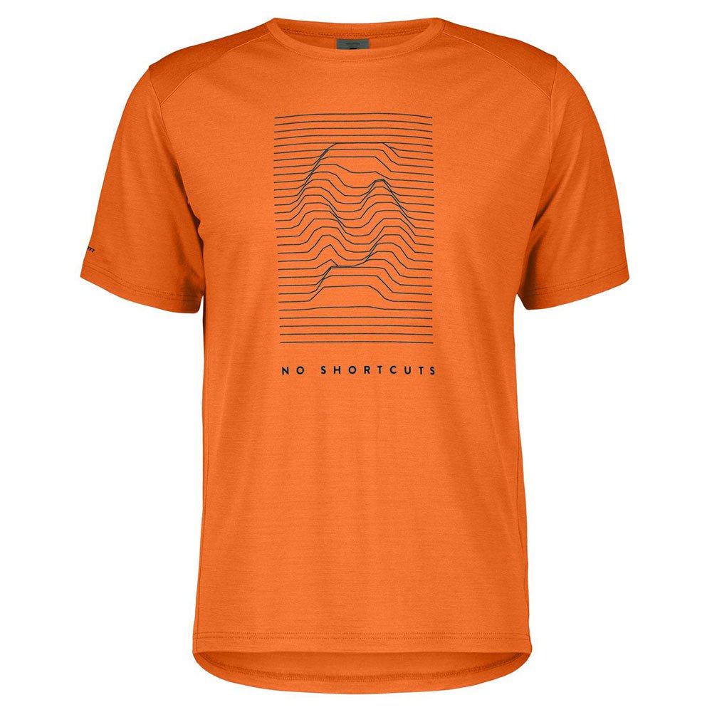 Scott Defined Merino Graphic Short Sleeve T-shirt Orange L Mann von Scott