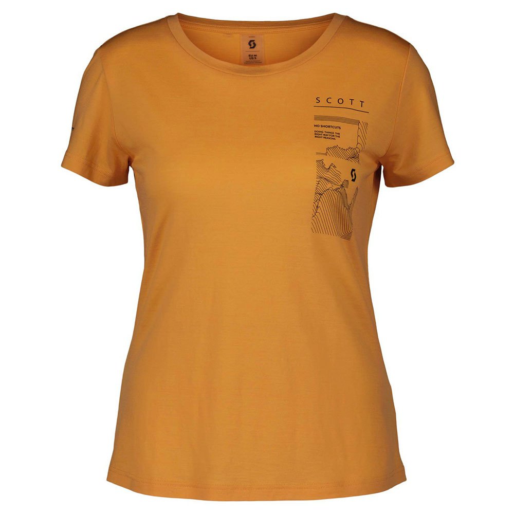 Scott Defined Merino Graphic Short Sleeve T-shirt Orange XS Frau von Scott