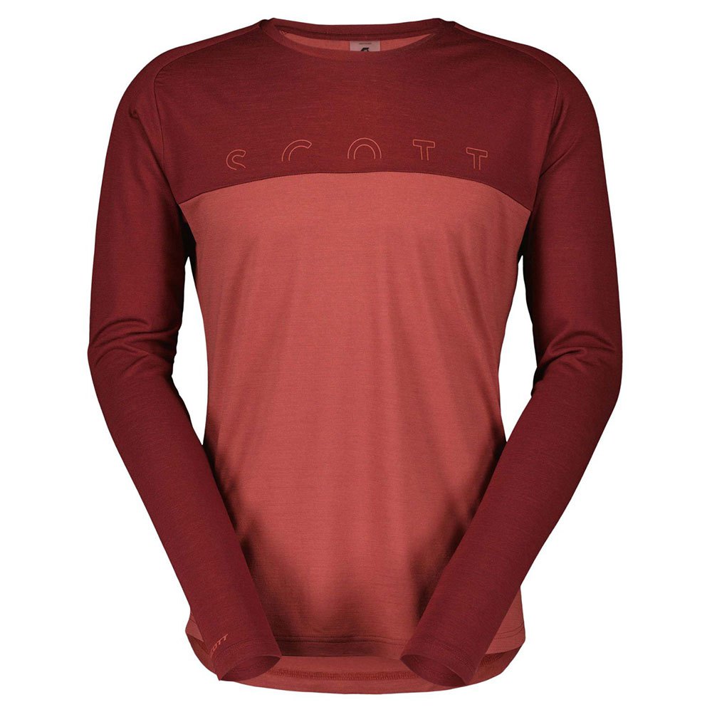 Scott Defined Merino Long Sleeve T-shirt Rot 2XL Mann von Scott