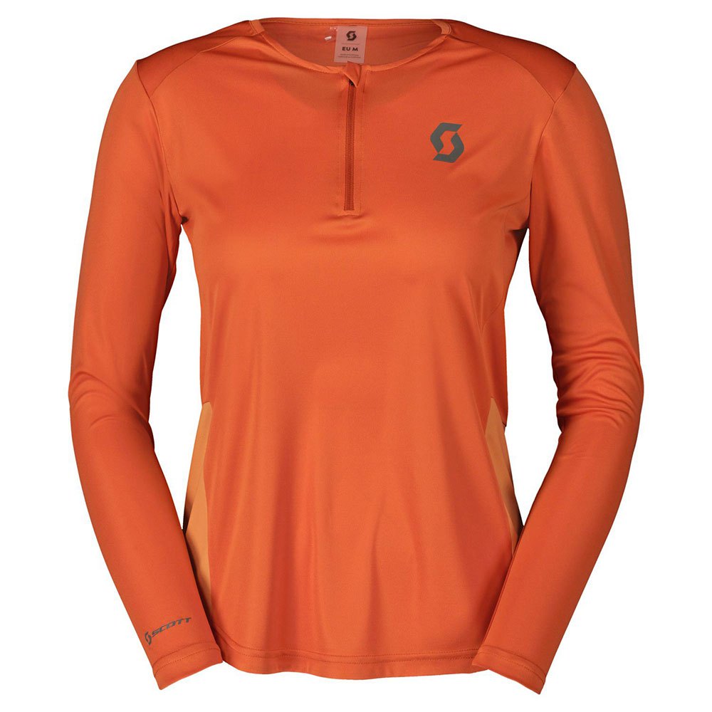 Scott Endurance Tech Long Sleeve T-shirt Orange M Frau von Scott