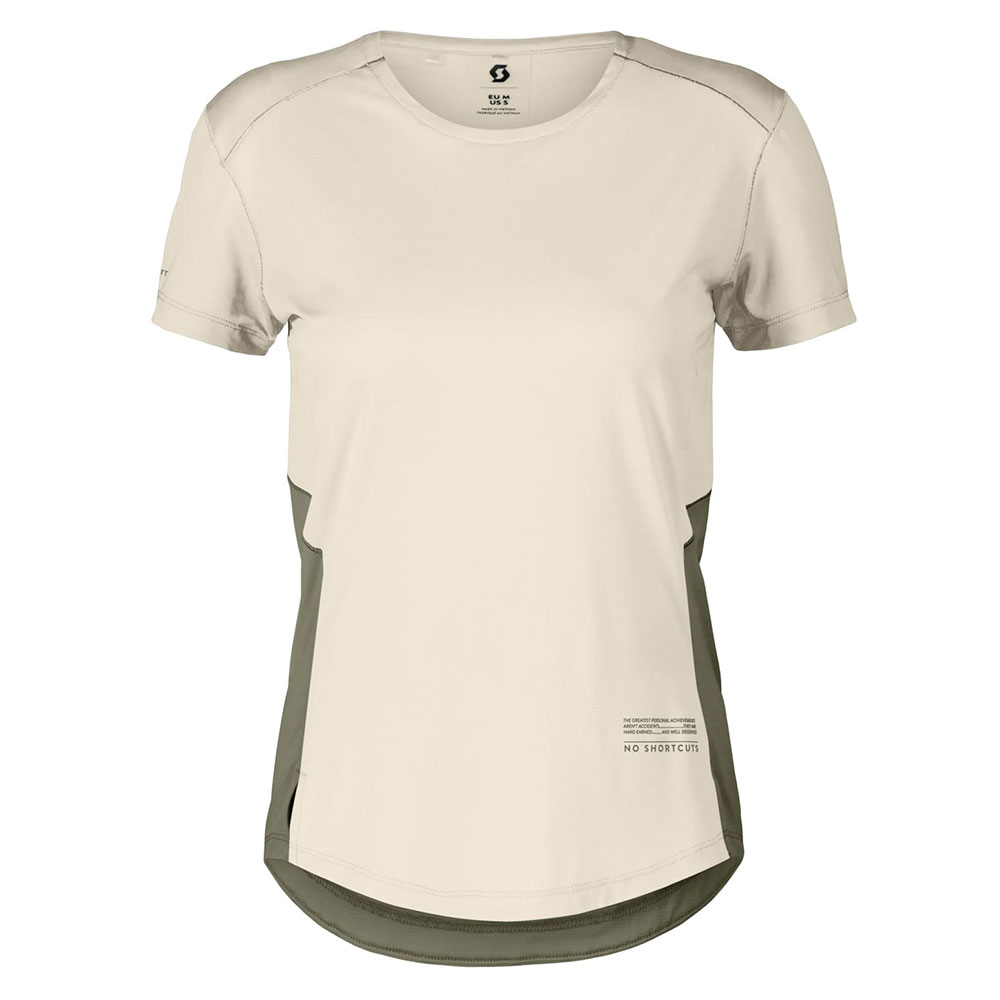 Scott Endurance Tech Short Sleeve T-shirt Beige S Frau von Scott