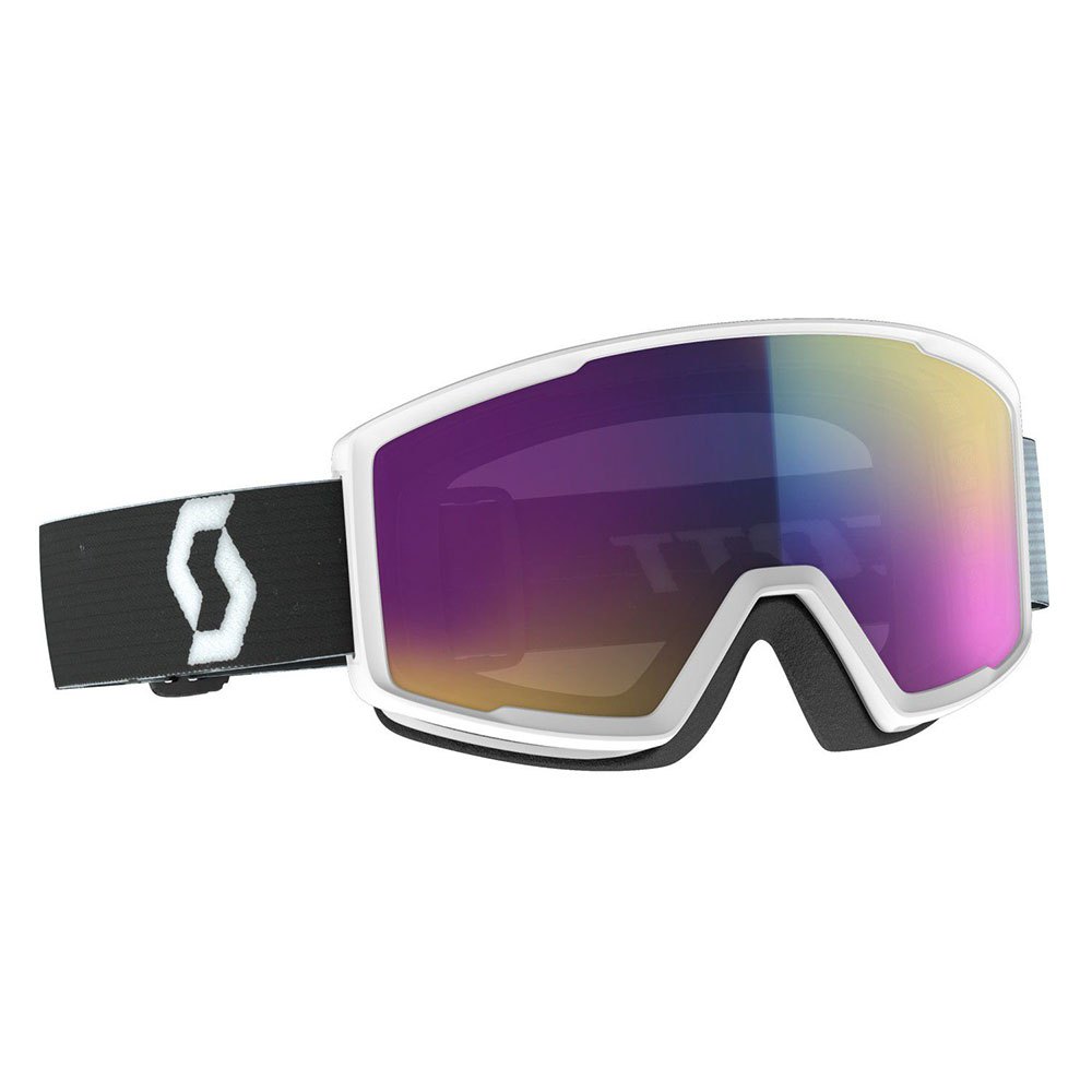 Scott Factor Pro Ski Goggles Weiß Illuminator Blue Chrome/CAT 1 von Scott