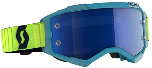 Scott Fury MX Goggle Cross/MTB Brille türkis/gelb/electric blau chrom works von Scott