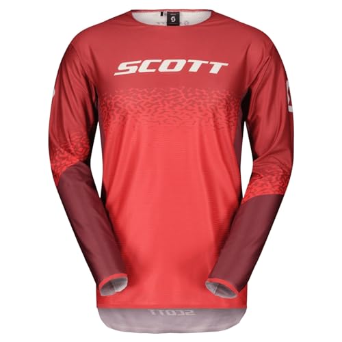 Scott Podium Pro MX Motocross Jersey/DH Fahrrad Trikot rot 2024: Größe: M (46/48) von Scott
