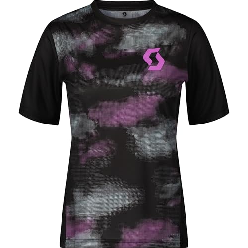 Scott Trail Vertic Damen DH Fahrrad Trikot kurz schwarz/lila 2025: Größe: L (40/42) von Scott