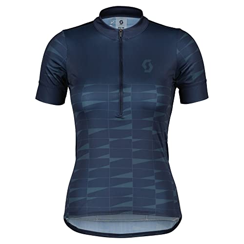 Scott W Endurance 20 S/sl Shirt Blau - Komfortables schnelltrocknendes Damen Kurzarm Rennradtrikot, Größe L - Farbe Dark von Scott