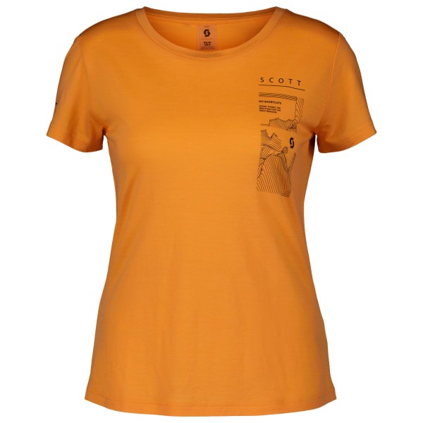 Scott - Women's Defined Merino Graphic S/S - Merinoshirt Gr XL orange von Scott