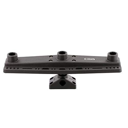 Scotty #257 Triple Rod Holder Board Only (No Rod Holders) Includes Post Bracket and Mount, Black, Small von Scotty