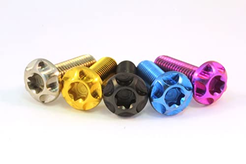 Screws4Bikes | M5x20 | Titan Linsenkopf gefräst TX | Schwarz von Screws4Bikes
