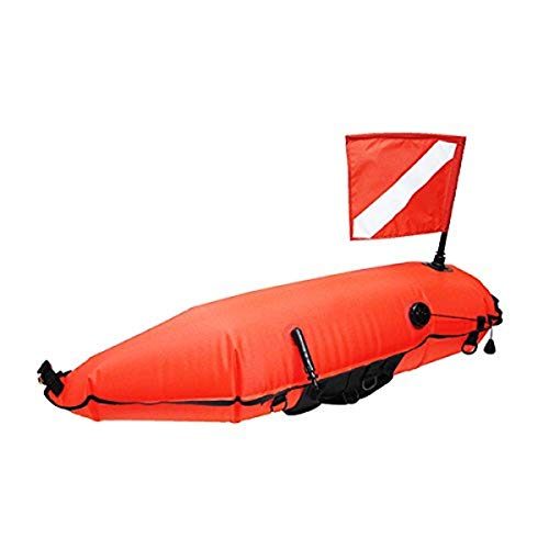 Scuba Wahl Unisex scsff-200 420D Nylon für das speerfischen Torpedo Boje Float mit Oral Kompressor und Dive Flagge, Einheitsgröße, orange von Scuba Choice