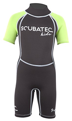 Scubatec 3mm Kindershorty Kids Wave, schwarz-grün, 80-86 (4XS) von Scubatec