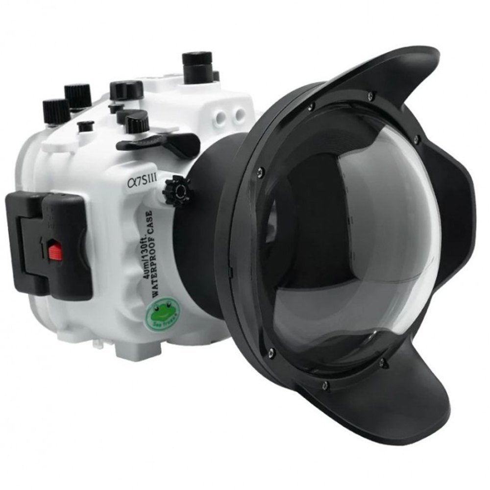 Sea Frogs Housing For Sony A7siii With Flat Port And Dry Dome 8 Schwarz,Silber von Sea Frogs