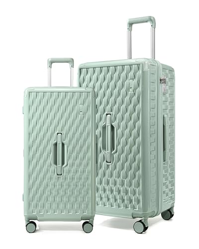 Sea choice Koffer Trolley Set 68cm/79cm Reisekoffer ABS+PC Hartschalen Handgepäck YKK Reißverschluss mit 4 Spinner Rollen und TSA-Schloss 24”/30” von Sea choice