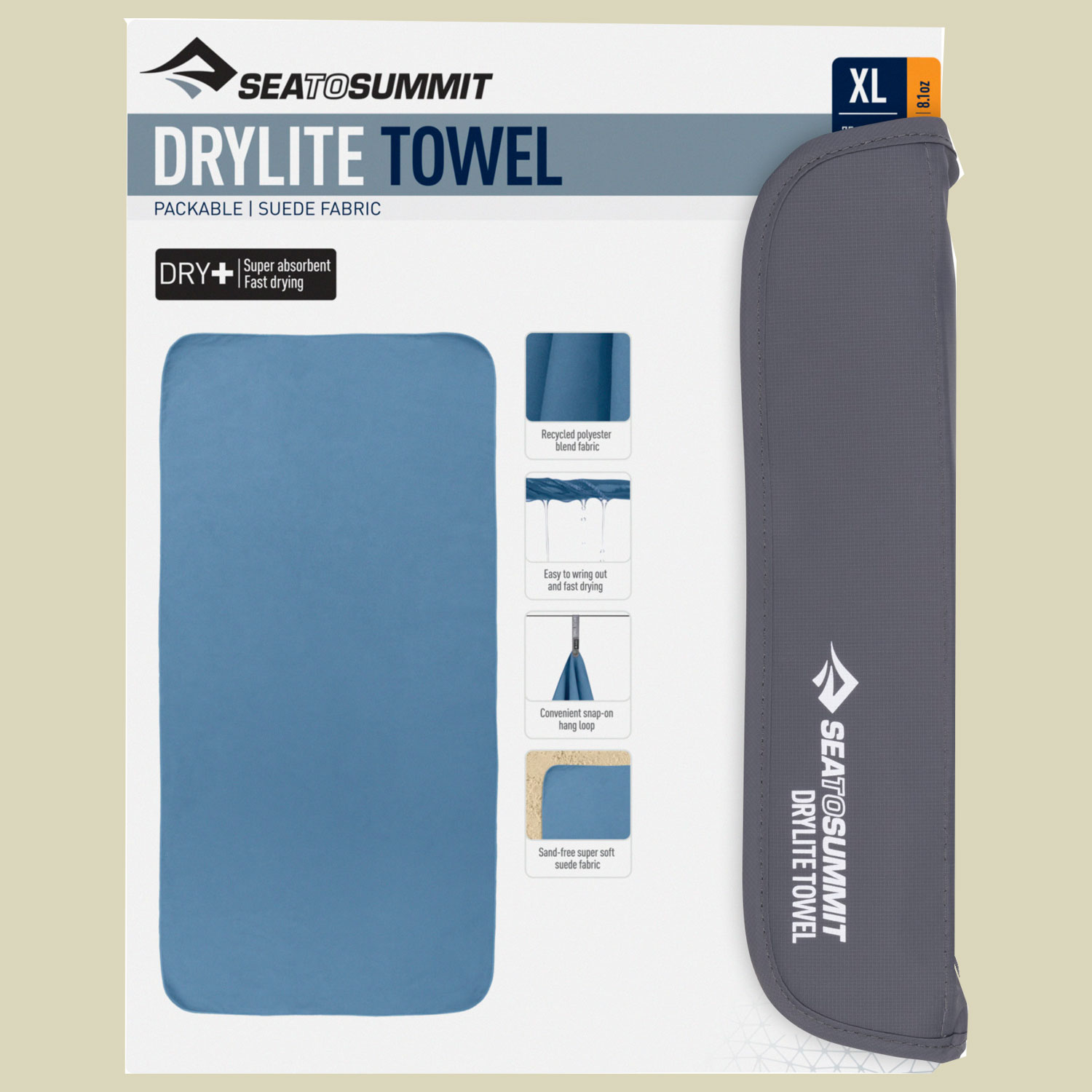 Drylite Towel Größe XL  Farbe moonlight von Sea to Summit