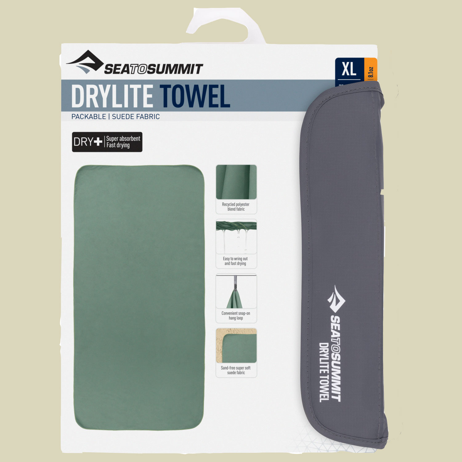 Drylite Towel Größe XL  Farbe sage von Sea to Summit