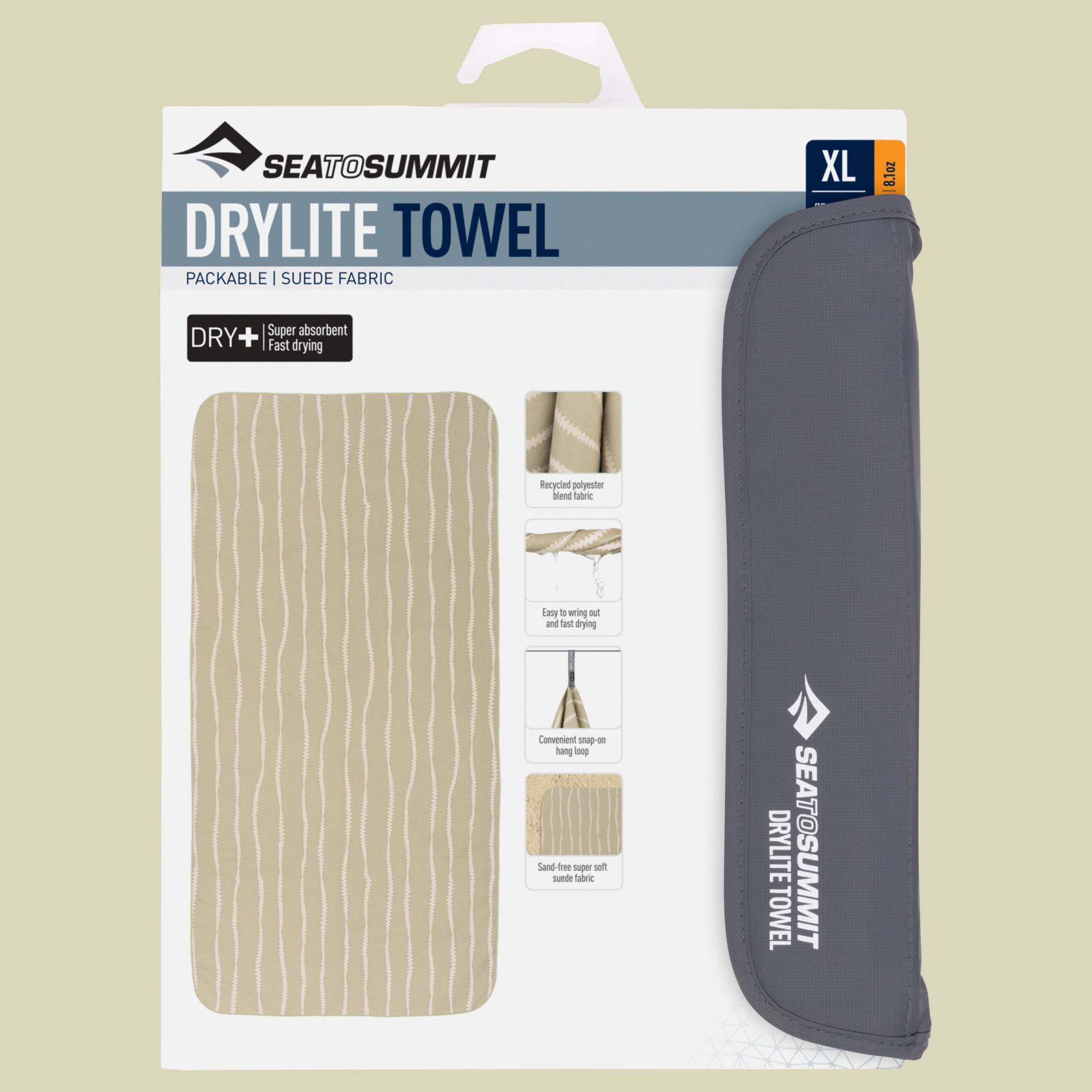 Drylite Towel beige XL - desert wind von Sea to Summit